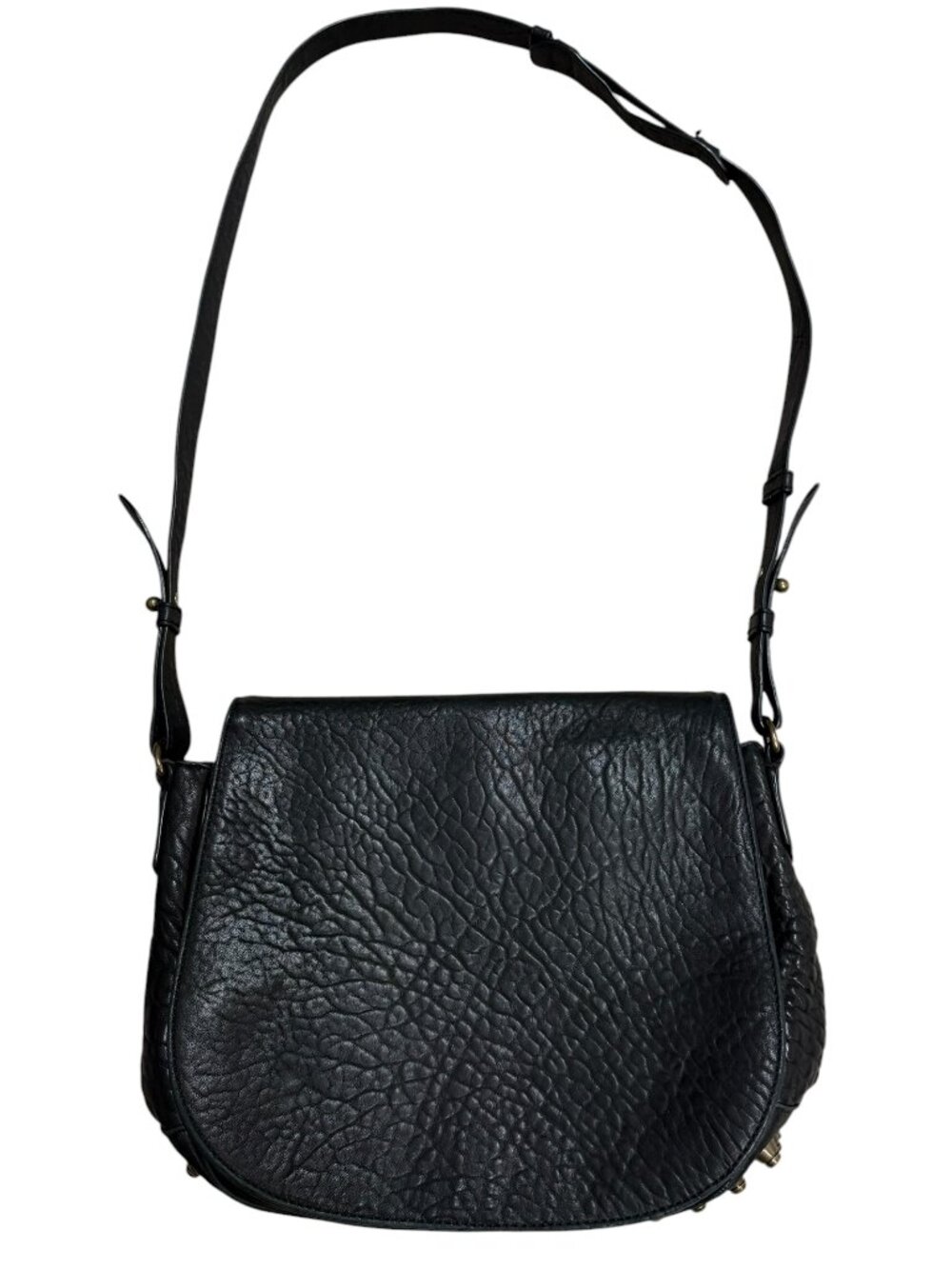 Like NewAlexander Wang Lia Foldover Studded Leather Shoulder Bag Black Crossbody